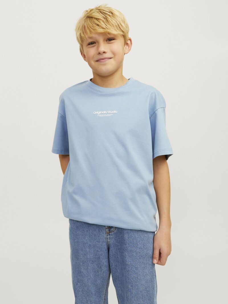 Jack & Jones Junior Tricou 'JORVesterbro'  albastru deschis / alb preţ