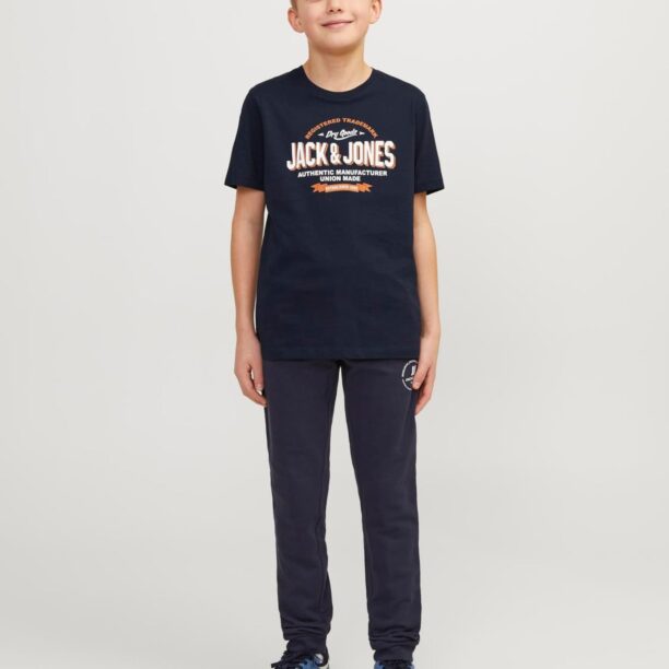 Cumpăra Jack & Jones Junior Tricou  bleumarin / portocaliu / alb murdar