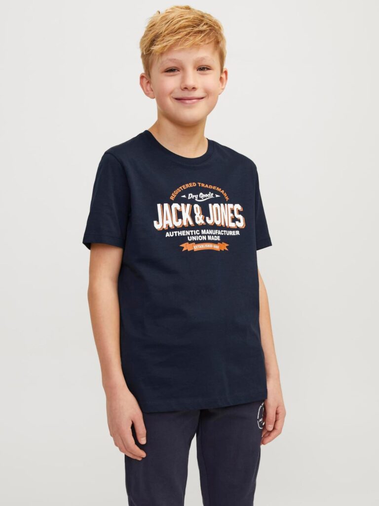 Preţ Jack & Jones Junior Tricou  bleumarin / portocaliu / alb murdar