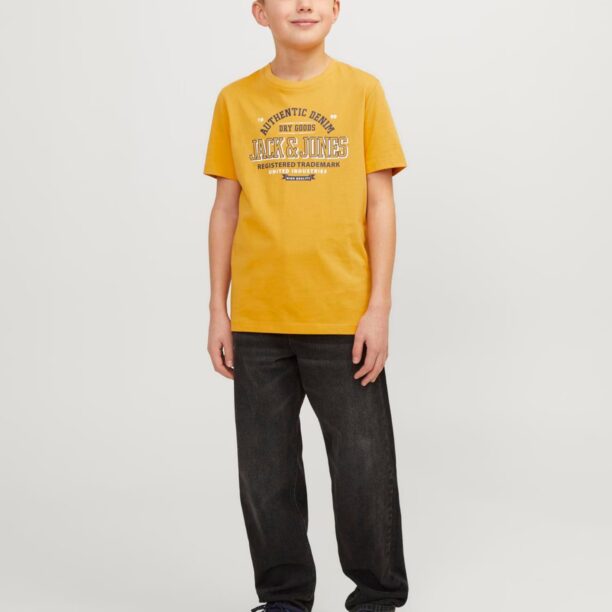 Jack & Jones Junior Tricou  galben auriu / negru / alb preţ