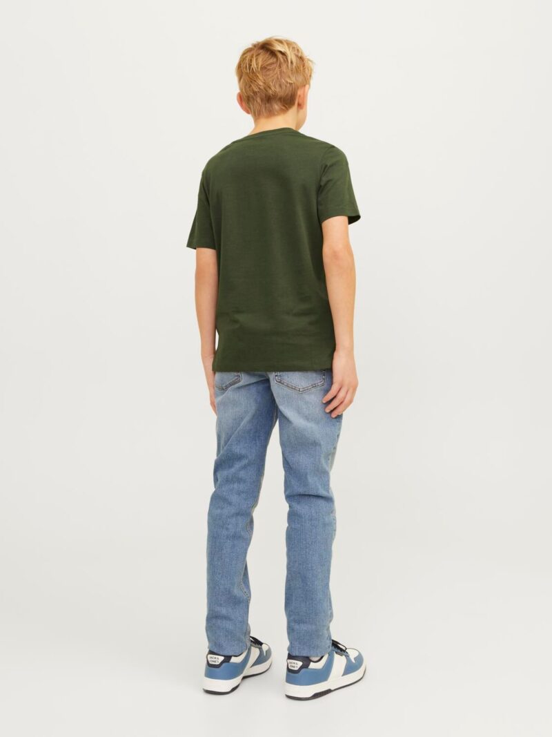 Cumpăra Jack & Jones Junior Tricou  verde închis / portocaliu / alb