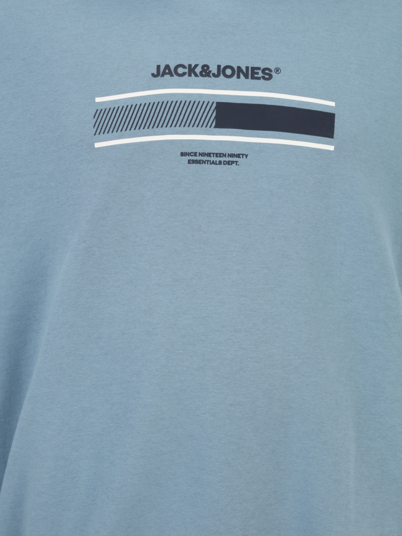 Jack & Jones Plus Bluză de molton 'JJSOUTH'  bleumarin / albastru porumbel / alb preţ