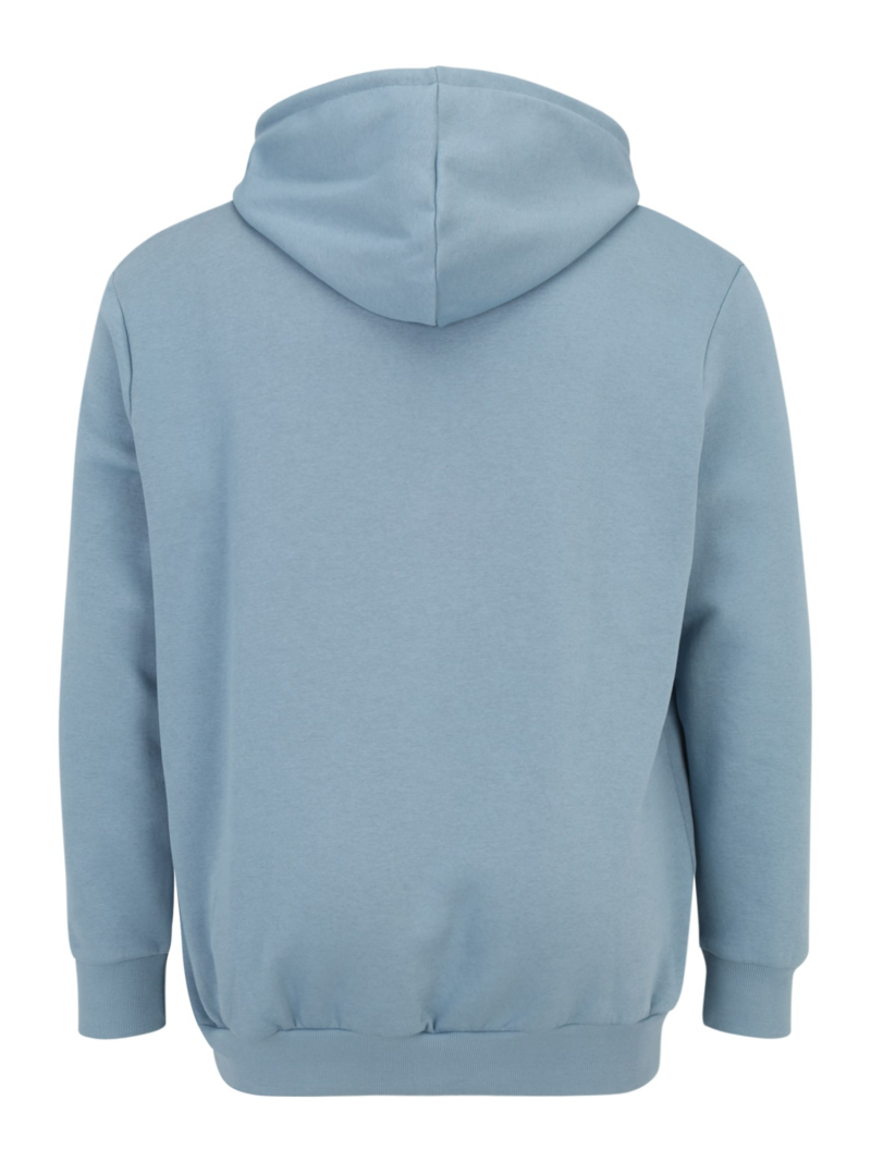 Jack & Jones Plus Bluză de molton 'JJSOUTH'  bleumarin / albastru porumbel / alb