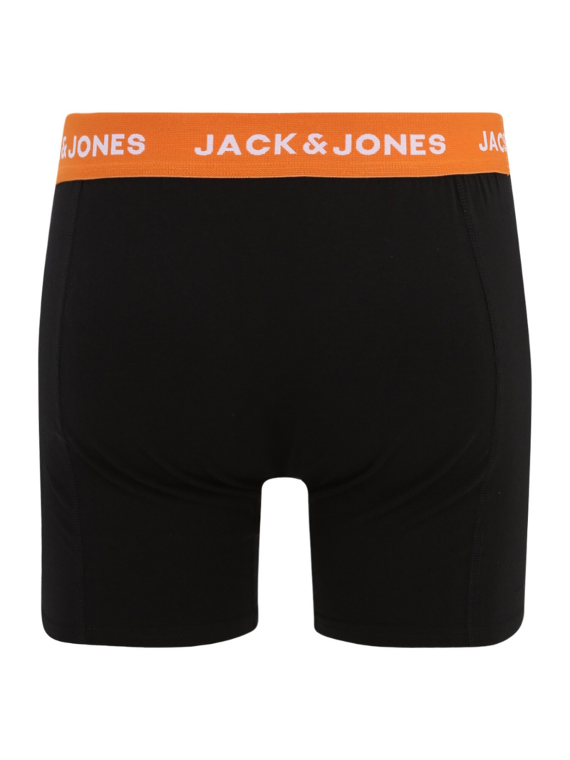 Jack & Jones Plus Boxeri 'JAColiver'  albastru închis / portocaliu închis / negru / alb