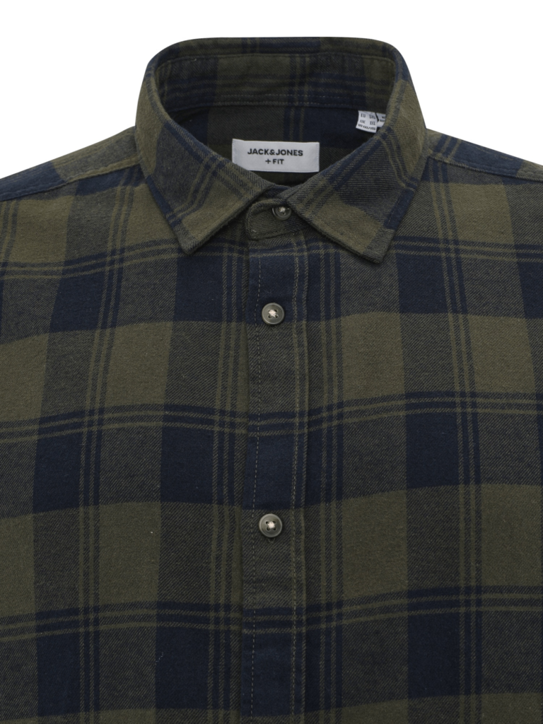 Jack & Jones Plus Cămașă 'JJJoshua'  bleumarin / verde pin preţ