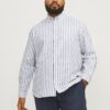 Jack & Jones Plus Cămașă 'Oxford'  albastru noapte / alb