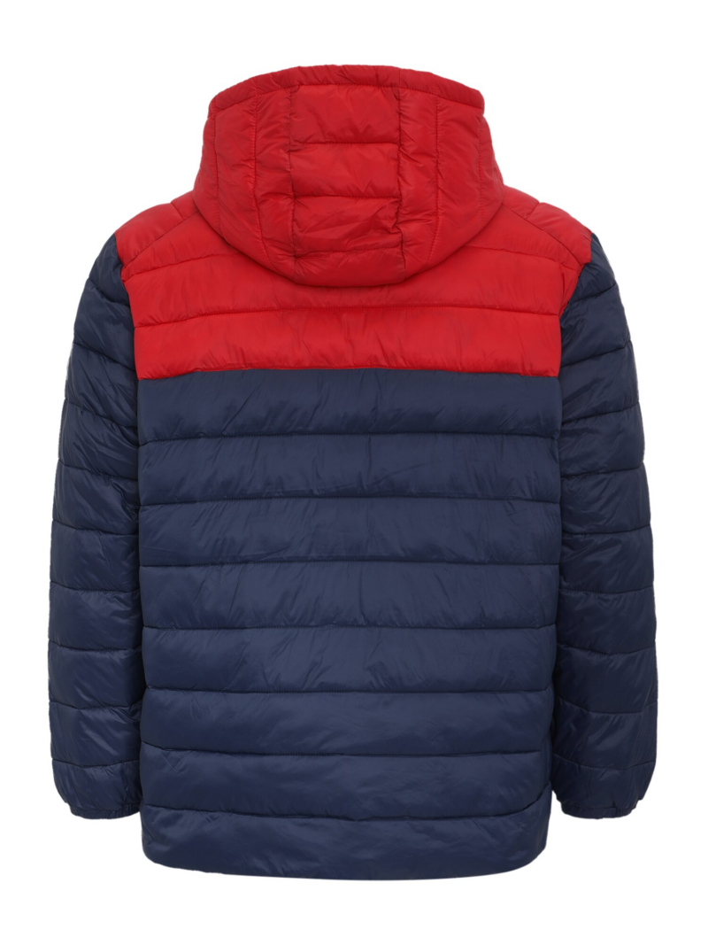 Jack & Jones Plus Geacă de primăvară-toamnă 'JJESPRINT'  bleumarin / sângeriu / alb