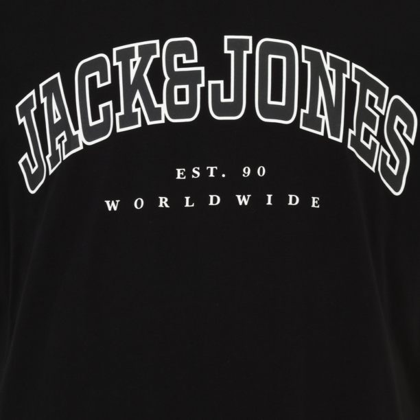 Jack & Jones Plus Tricou 'JJECALEB'  gri metalic / negru / alb preţ