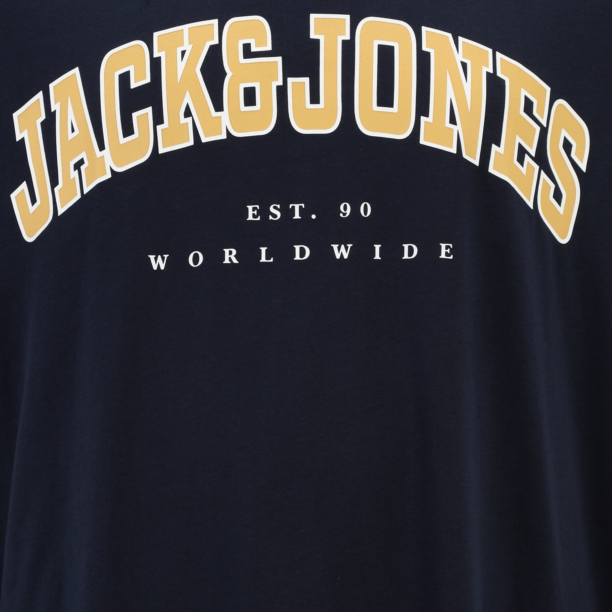 Jack & Jones Plus Tricou 'JJECALEB'  nisipiu / bleumarin / alb preţ