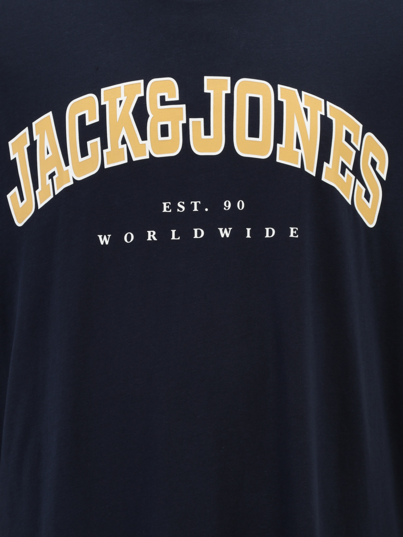 Jack & Jones Plus Tricou 'JJECALEB'  nisipiu / bleumarin / alb preţ