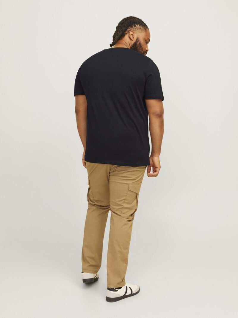 Jack & Jones Plus Tricou 'JJECORP'  negru / alb preţ