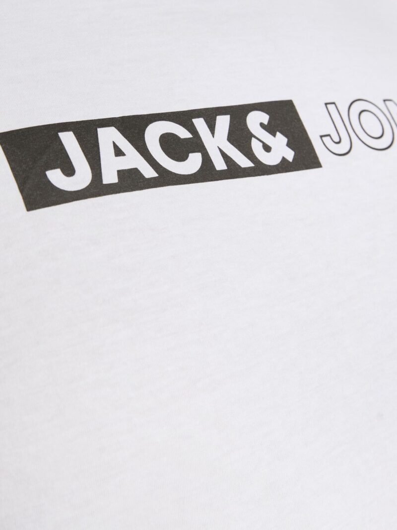 Original Jack & Jones Plus Tricou 'JJECORP'  negru / alb