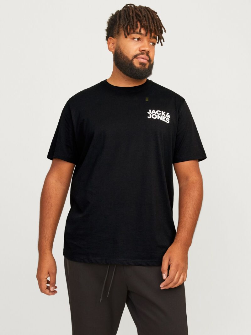 Preţ Jack & Jones Plus Tricou 'JJECorp'  negru / alb