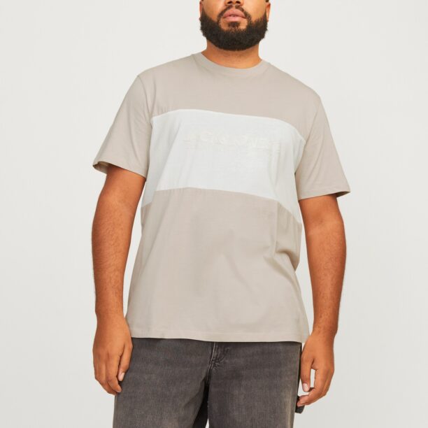 Cumpăra Jack & Jones Plus Tricou 'JJELEGACY'  alb kitt / alb