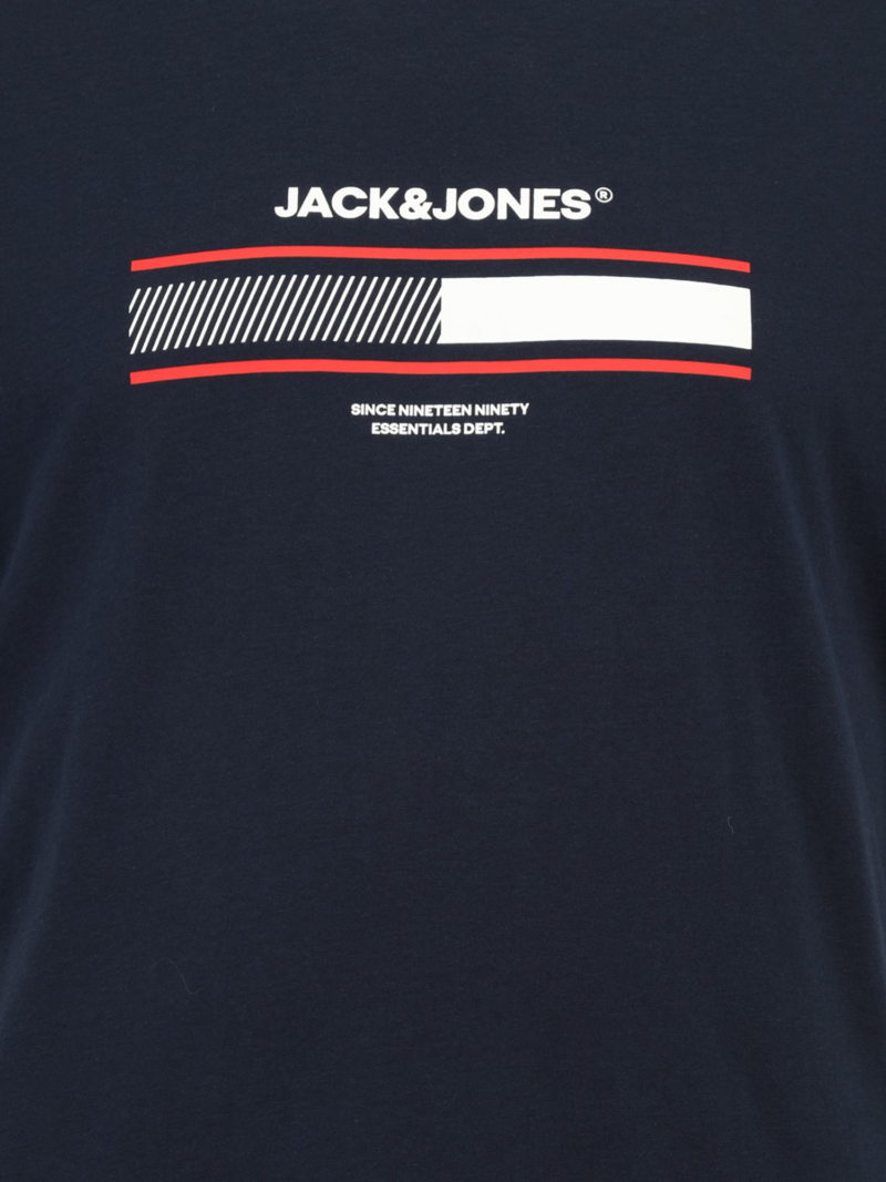 Jack & Jones Plus Tricou 'JJSOUTH'  bleumarin / roșu / alb preţ