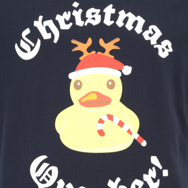 Jack & Jones Plus Tricou 'JJXMAS FUNNY'  albastru noapte / galben deschis / roșu / alb preţ