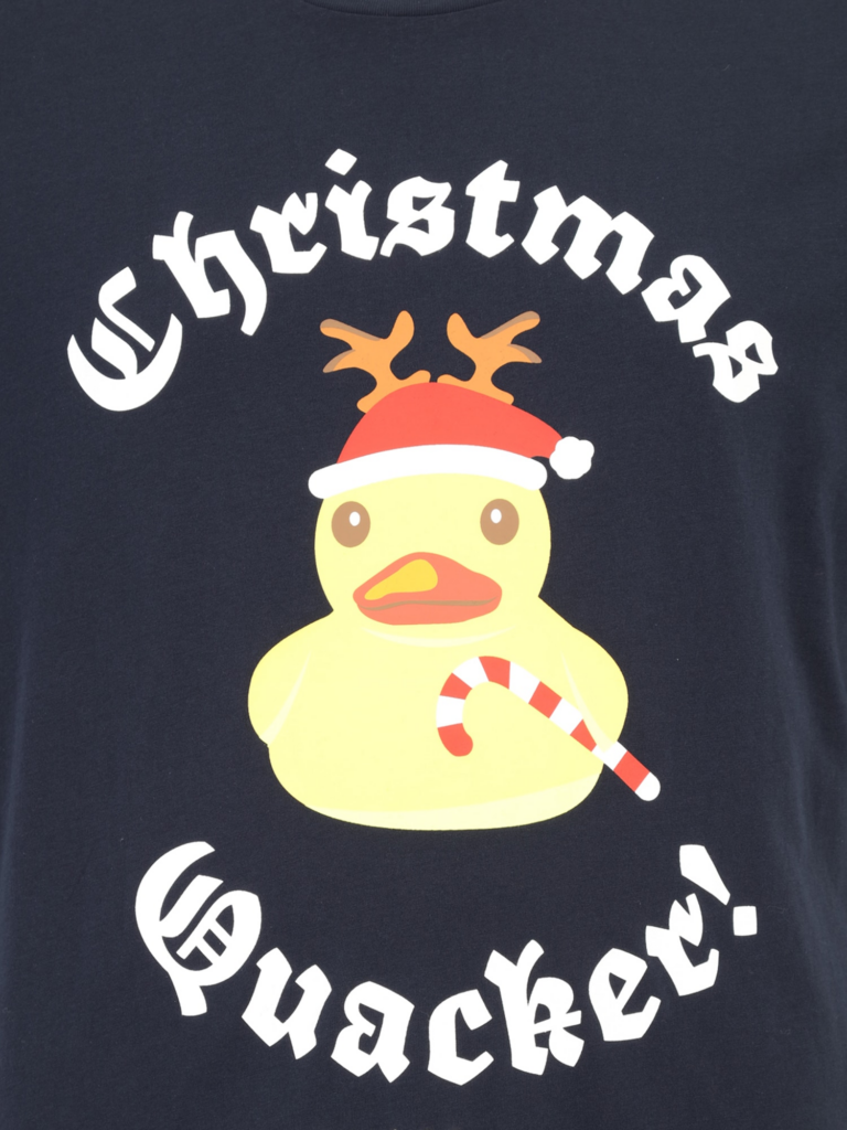 Jack & Jones Plus Tricou 'JJXMAS FUNNY'  albastru noapte / galben deschis / roșu / alb preţ