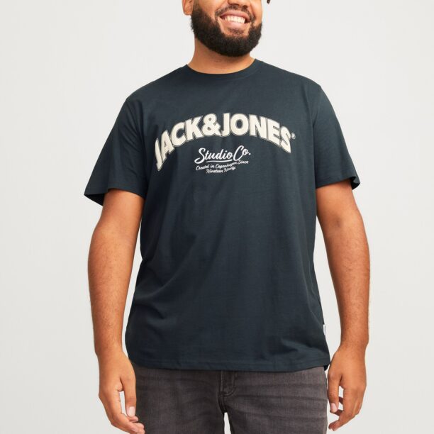 Jack & Jones Plus Tricou 'JORBRONX'  crem / verde închis preţ