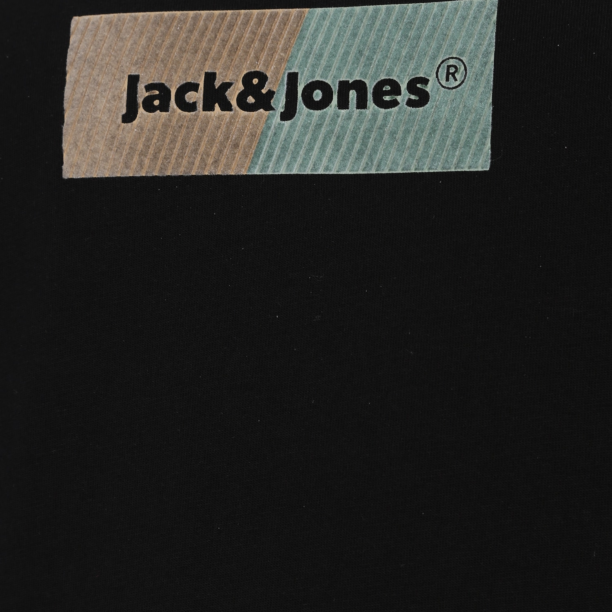 Jack & Jones Plus Tricou 'JORBRONX'  turcoaz / maro deschis / negru preţ