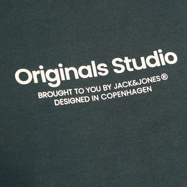 Original Jack & Jones Plus Tricou 'JORVESTERBRO'  verde pin / alb