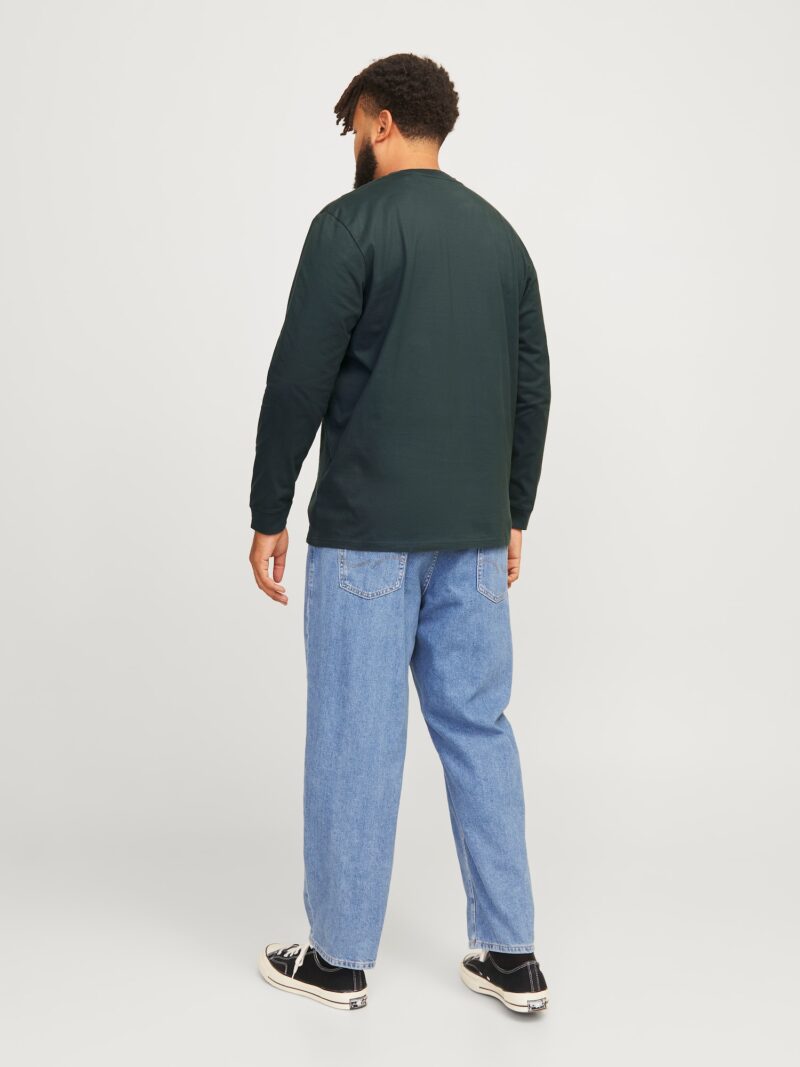 Jack & Jones Plus Tricou 'JORVESTERBRO'  verde pin / alb