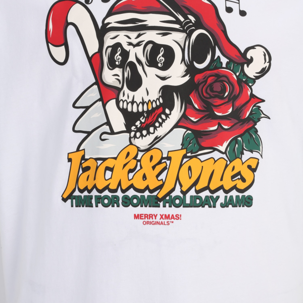 Jack & Jones Plus Tricou 'JXMAS CHRISTMAS SKULL'  galben / roșu / negru / alb preţ