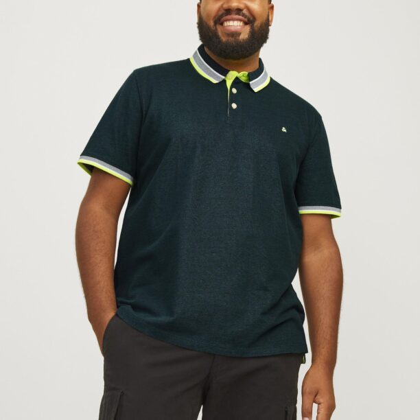 Cumpăra Jack & Jones Plus Tricou 'Paulos'  verde măr / verde pin / alb