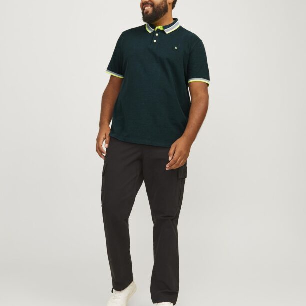 Preţ Jack & Jones Plus Tricou 'Paulos'  verde măr / verde pin / alb