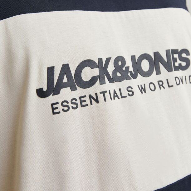 Original Jack & Jones Plus Tricou  albastru marin / alb