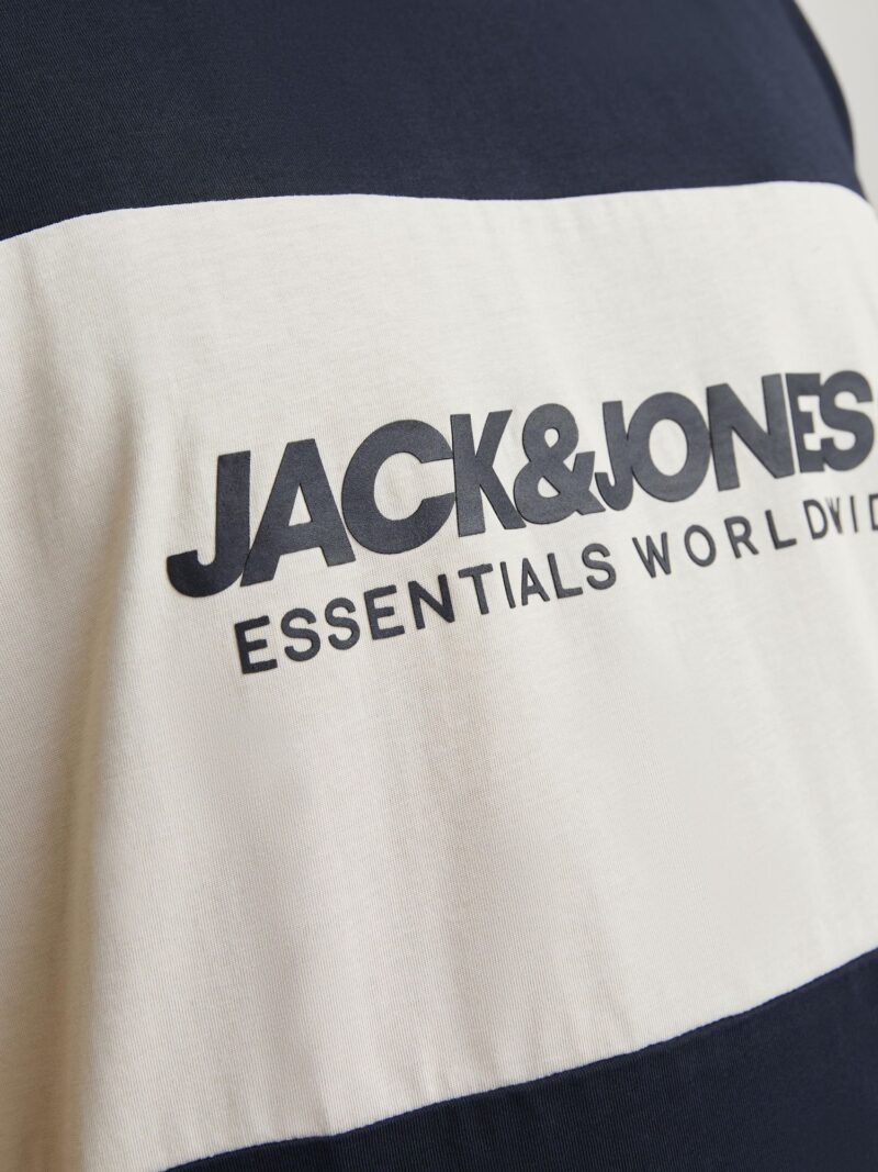 Original Jack & Jones Plus Tricou  albastru marin / alb