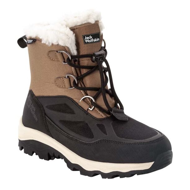 Jack Wolfskin cizme de iarna pentru copii VOJO SHELL XT TEXAPORE MID culoarea maro preţ