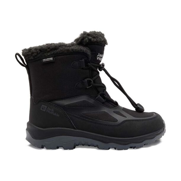 Jack Wolfskin cizme de iarna pentru copii VOJO SHELL XT TEXAPORE MID culoarea negru