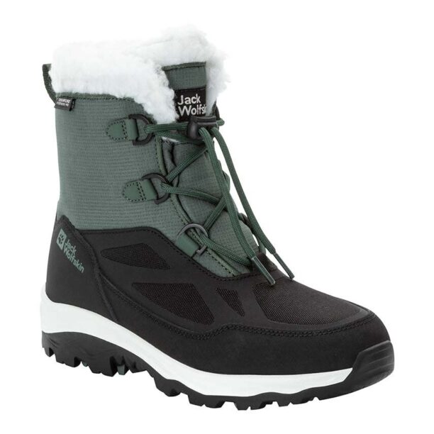 Jack Wolfskin cizme de iarna pentru copii VOJO SHELL XT TEXAPORE MID culoarea verde preţ