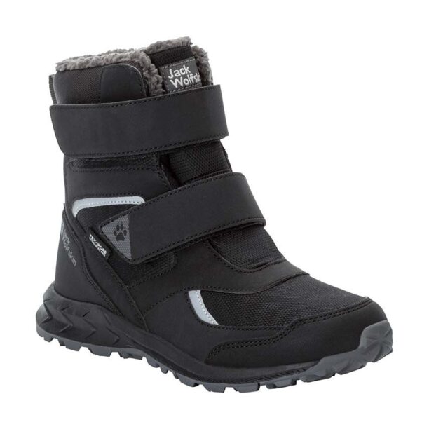 Jack Wolfskin cizme de iarna pentru copii WOODLAND WT TEXAPORE HIGH VC culoarea negru