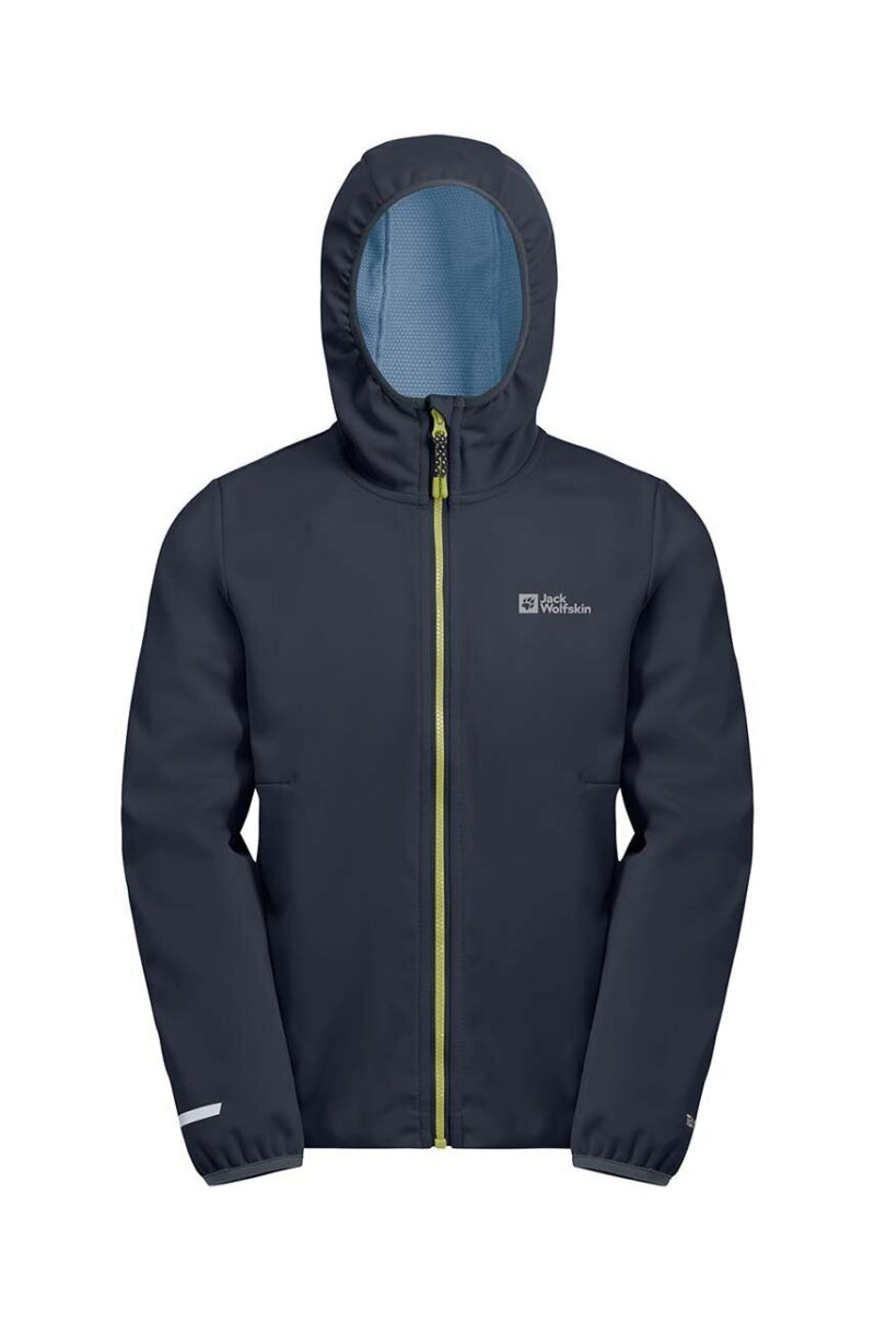 Jack Wolfskin geaca de ploaie copii FELDBERG culoarea albastru marin