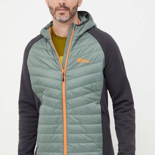 Jack Wolfskin geaca sport Routeburn Pro Hybrid culoarea verde