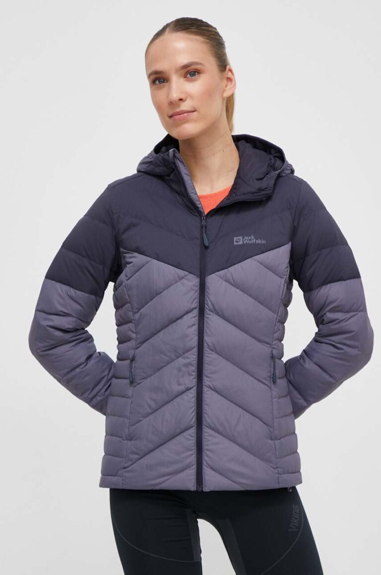 Jack Wolfskin geaca sport din puf Tundra culoarea albastru marin