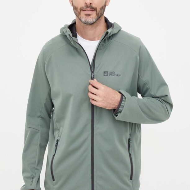 Jack Wolfskin jacheta de exterior Feldberg Hoody culoarea verde