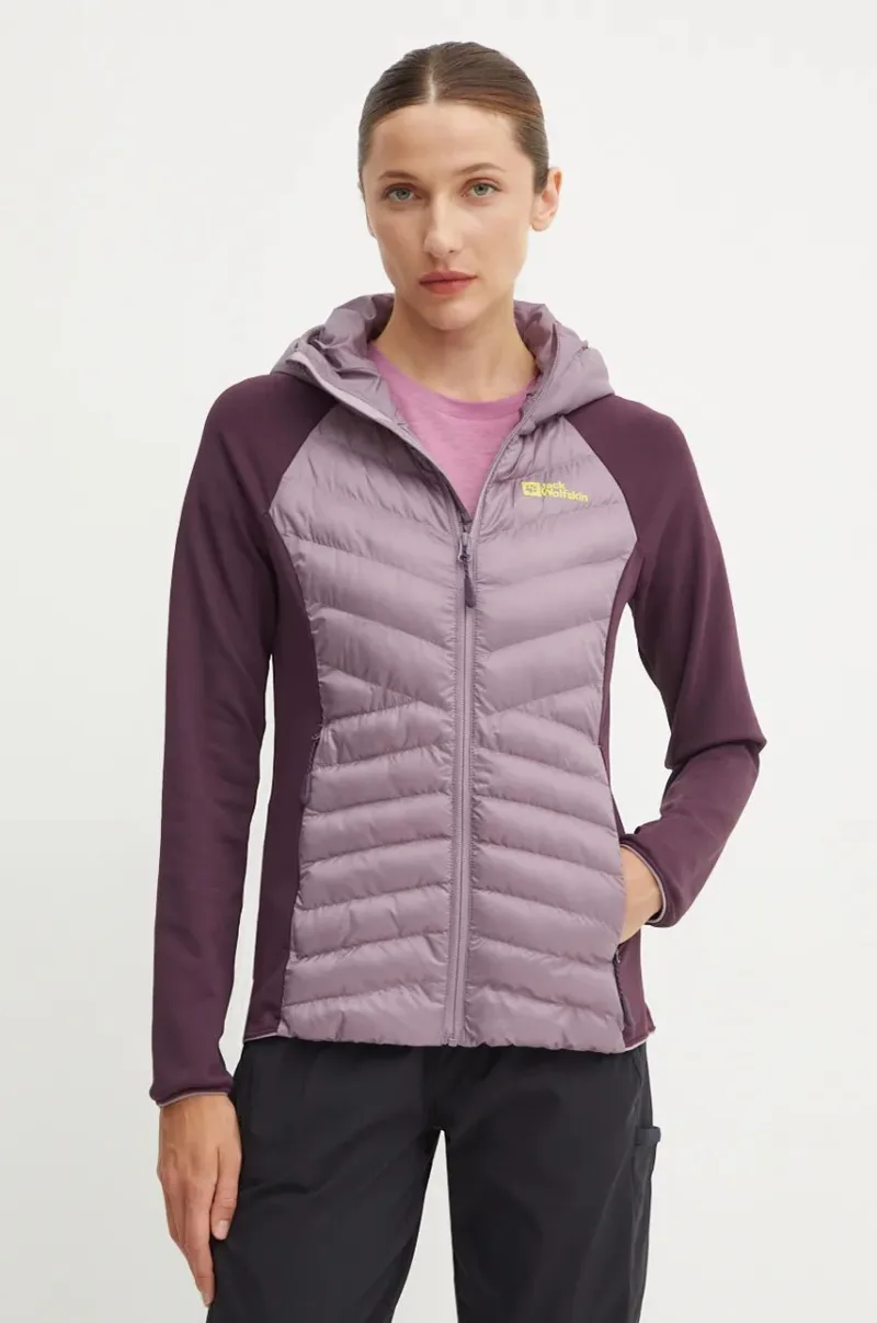 Jack Wolfskin jacheta de exterior Routeburn Pro Hybrid culoarea violet