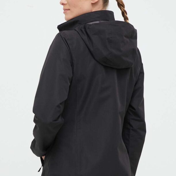 Jack Wolfskin jacheta de exterior Stormy Point culoarea negru preţ