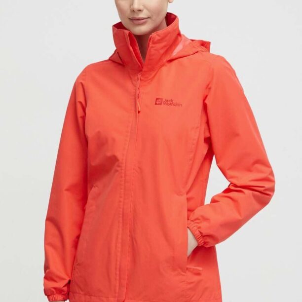 Jack Wolfskin jacheta de exterior Stormy Point culoarea rosu