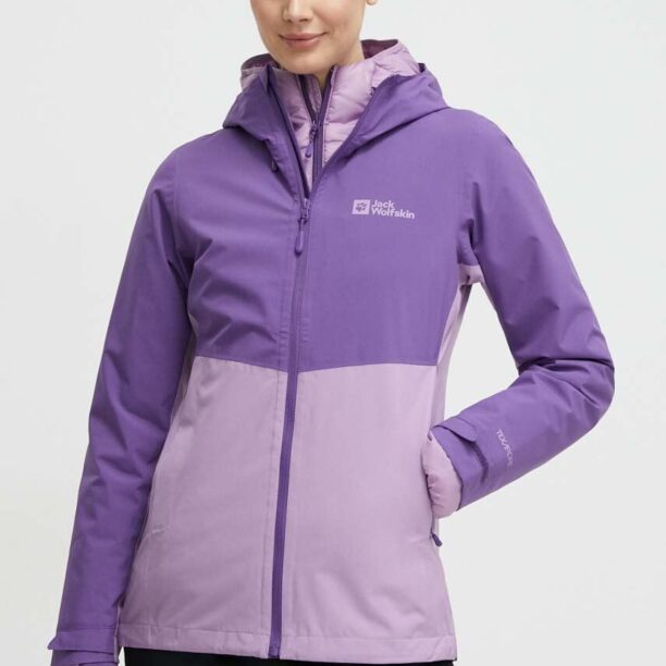 Jack Wolfskin jacheta de exterior Weiltal 2L culoarea violet