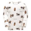 Jack Wolfskin longsleeve copii GLEEL PRINT culoarea bej