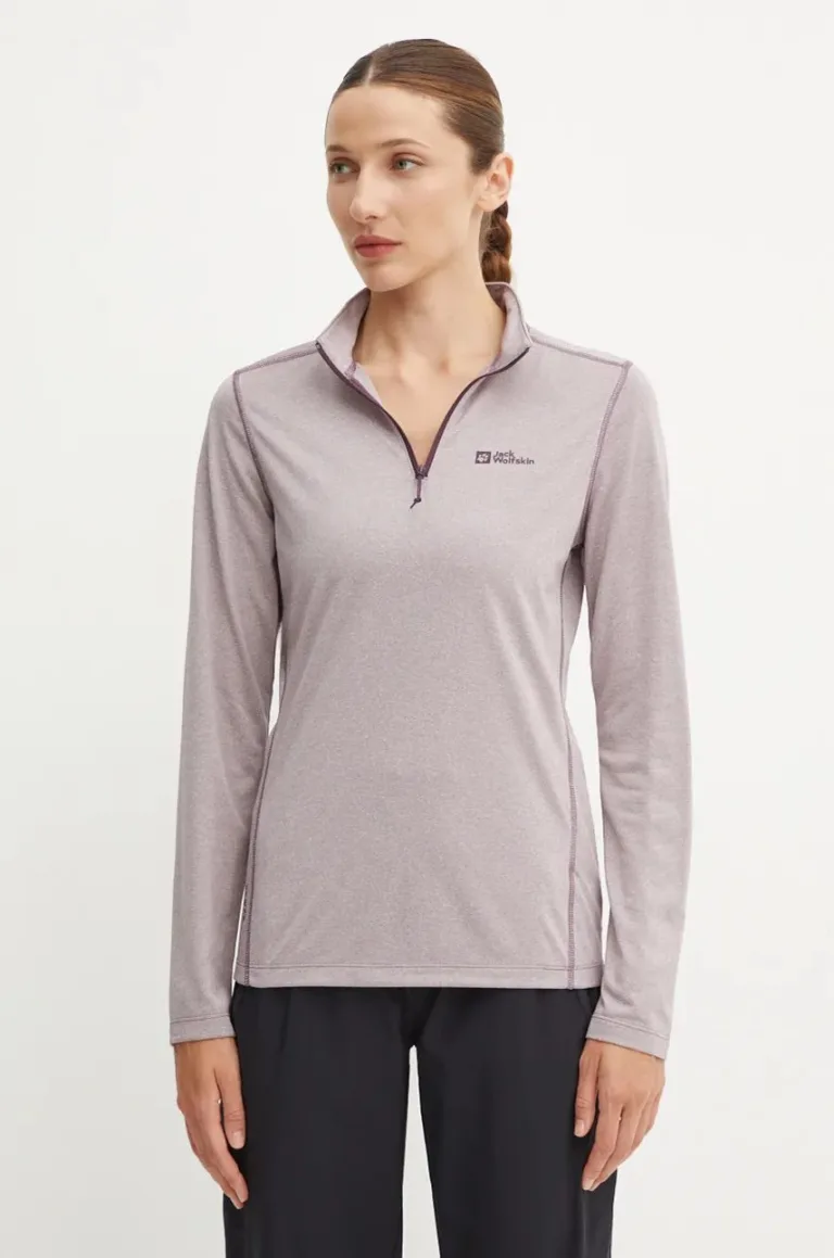 Jack Wolfskin longsleeve sport Sky Thermal culoarea violet