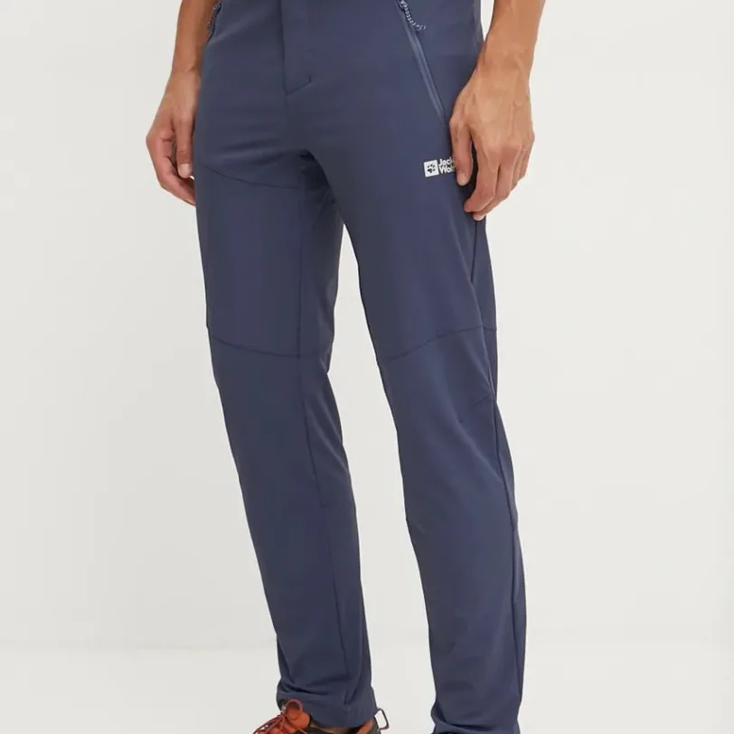Jack Wolfskin pantaloni de exterior Glastal Winter culoarea albastru marin