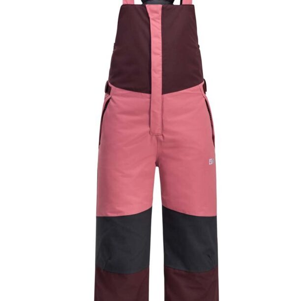 Jack Wolfskin pantaloni de schi pentru copii ACTAMIC 2L INS BIB culoarea roz