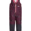 Jack Wolfskin pantaloni pentru sporturi de iarna pentru copii GLEEL 2L INS PRINT BIB culoarea bordo