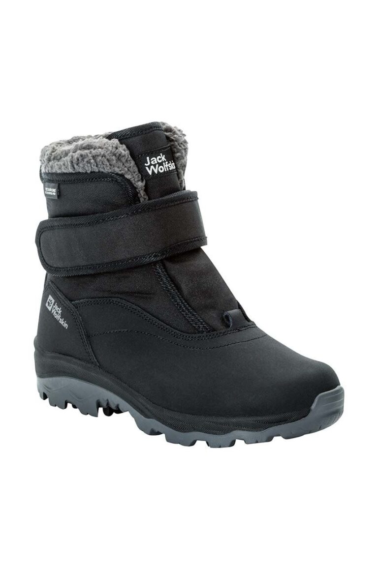 Jack Wolfskin pantofi copii VOJO SHELL TEXAPORE MID VC culoarea negru preţ