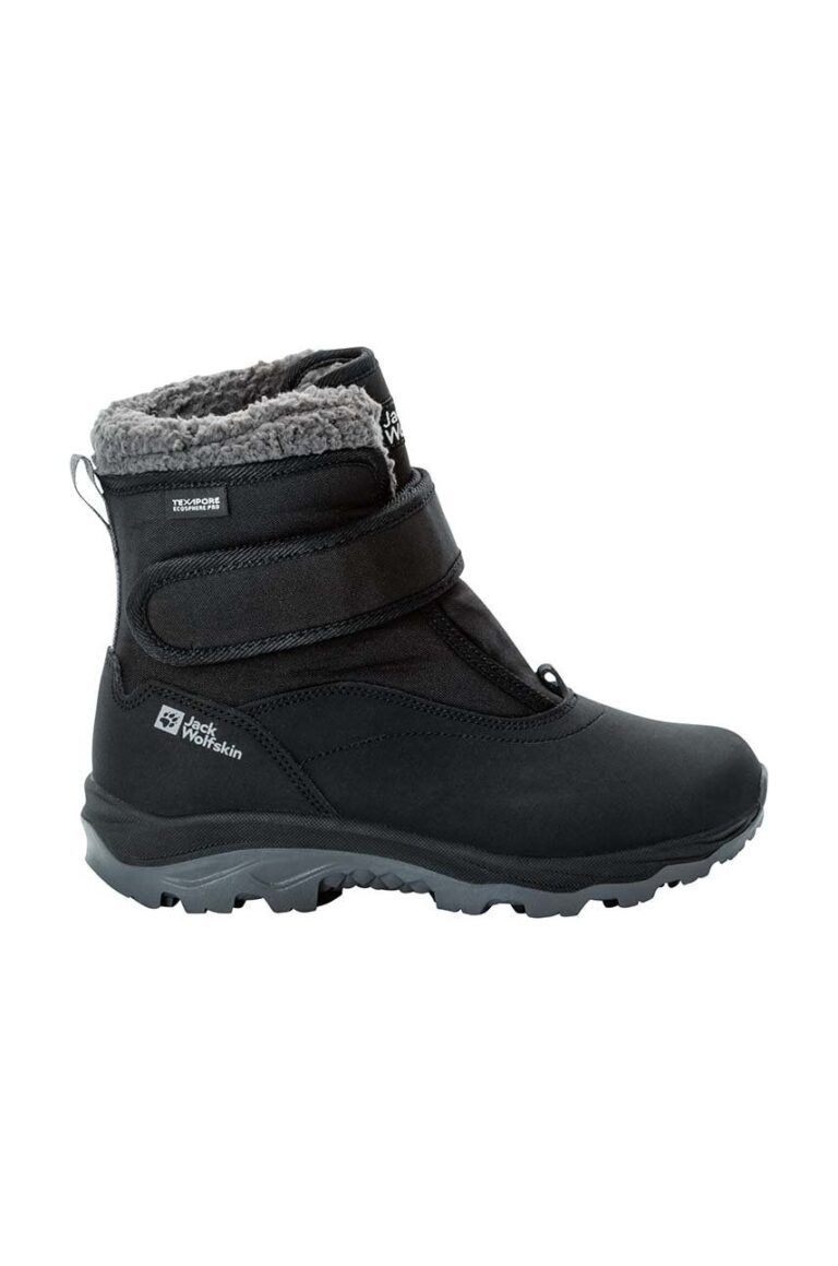 Jack Wolfskin pantofi copii VOJO SHELL TEXAPORE MID VC culoarea negru