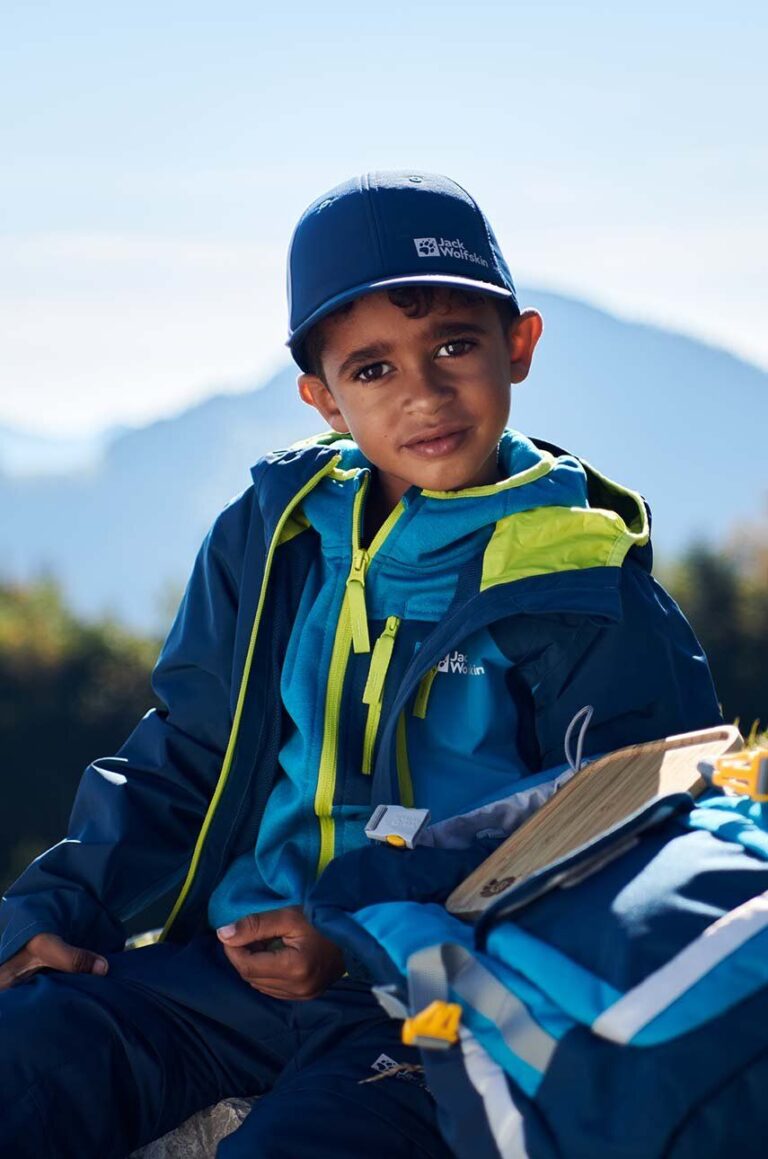 Jack Wolfskin șapcă de baseball pentru copii ACTIVE HIKE culoarea albastru marin